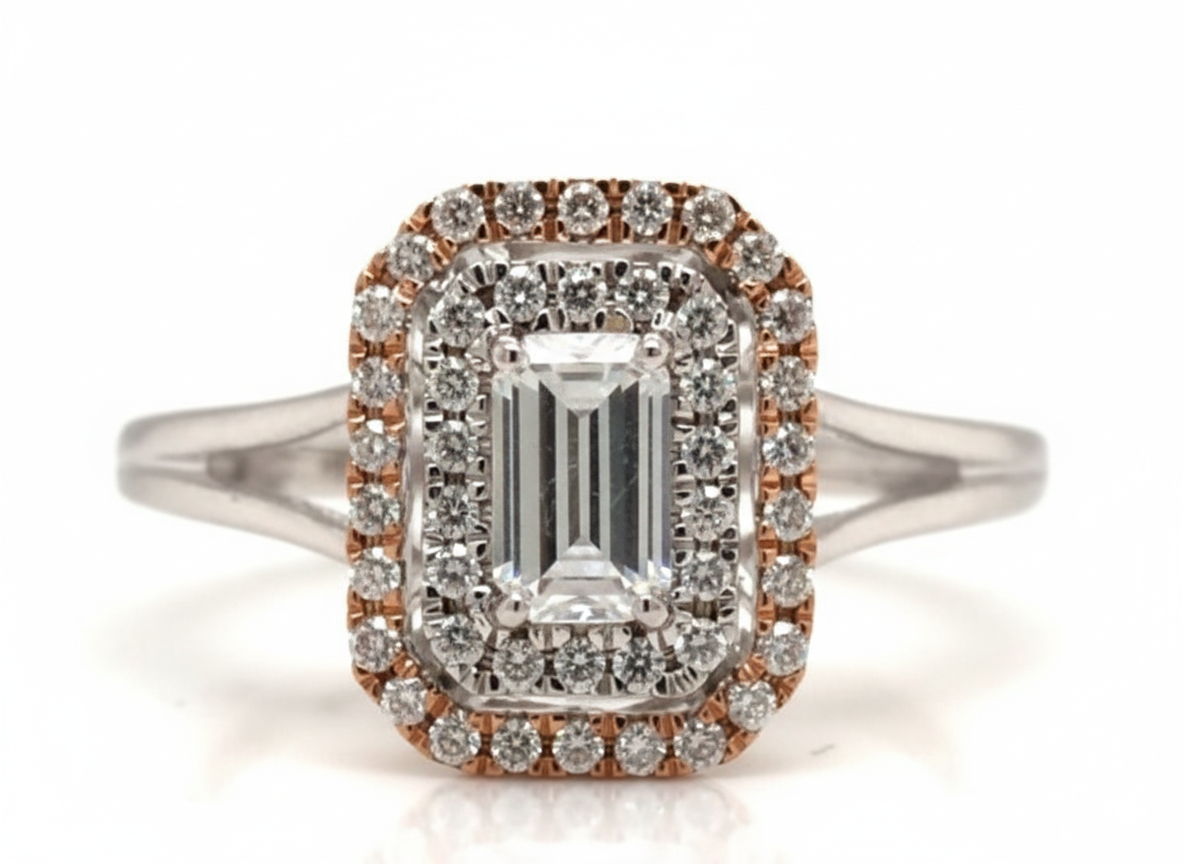0.43 CT Natural Diamond Solitaire Ring - White Gold,Sweet Sparkle